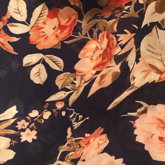 NWT Lulus Reflection Navy Blue Floral Print High-Low Dress Size X-Large - Picture 8 of 13